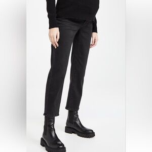 PAIGE Noella Straight Maternity Jeans - Black Willow Size 24